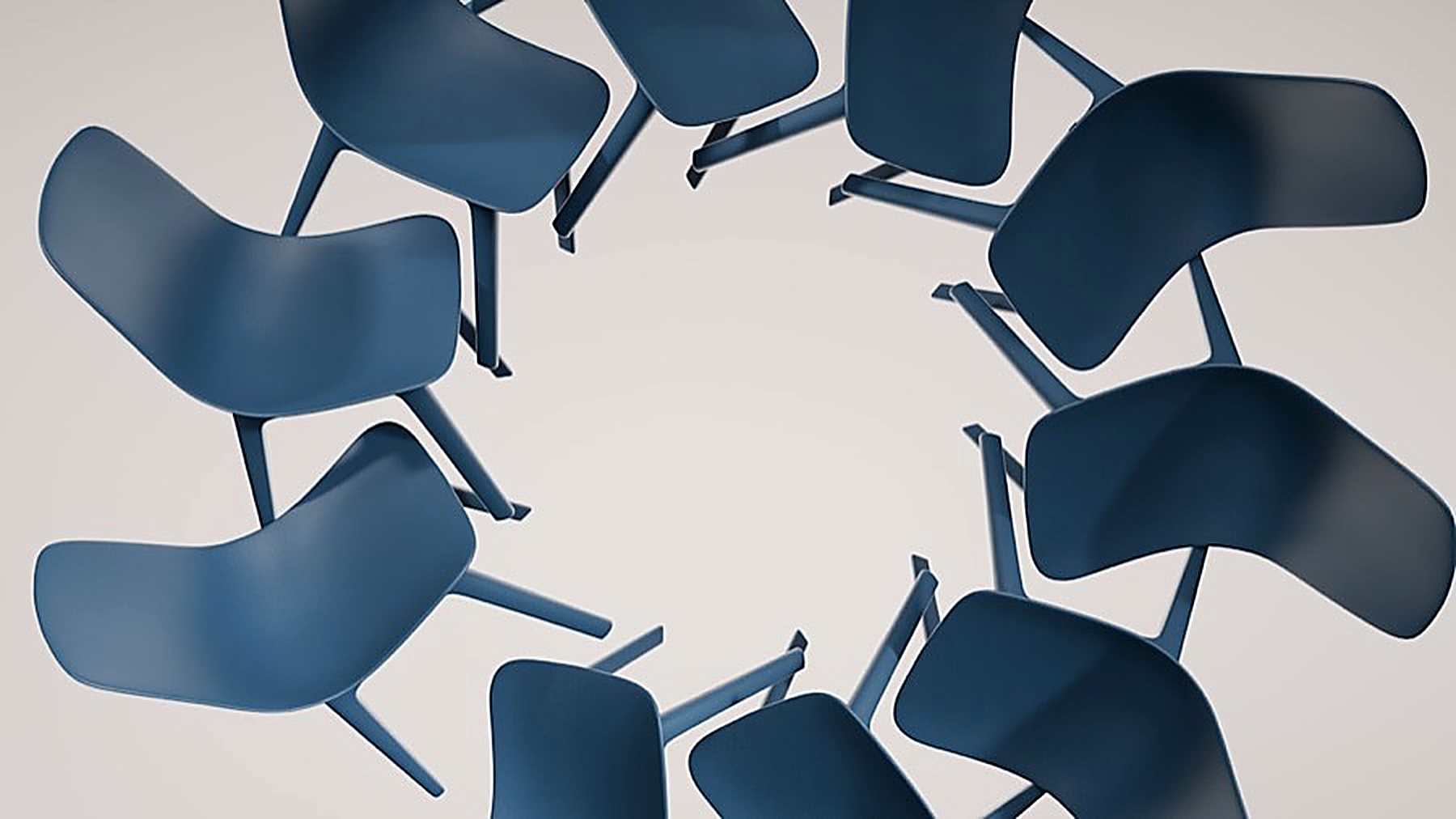 Chaises disposées en cercle pour un groupe de parole.